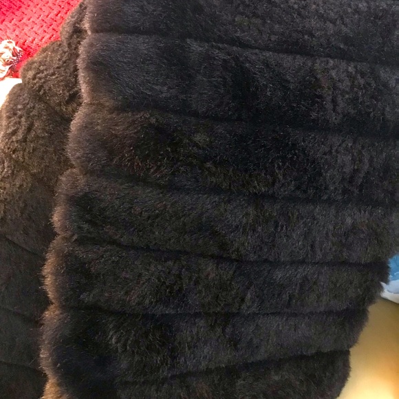 Faux Fur Throw. Chocolate Brown. 56”x56”(approximate). Fully lined
